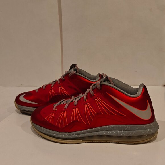 Nike Air Max LeBron 10 Low University Red 579765-600 Men's Size 11 Sneakers - Picture 9 of 16